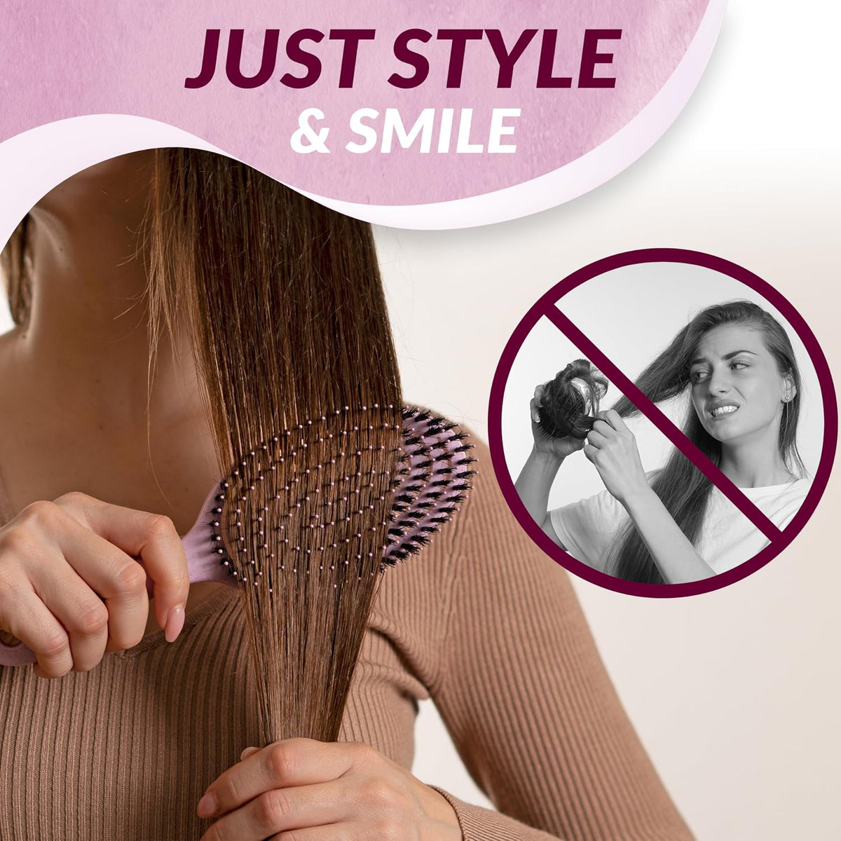 Spazzola Setole Cinghiale – Districante Professionale Con Doppia Molla a Spirale, Ideale per Ogni Tipo Di Capelli. Naturali, Garantisce Una Cura Delicata E Risultati Perfetti