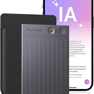 PLAUD NOTE Registratore Vocale AI con Custodia Nera - Trascrivi e Riassumi con Tecnologia AI - Supporta 112 Lingue, 64 GB di Memoria, Controllo App - Perfetto per Riunioni, Lezioni, Chiamate, Colloqui